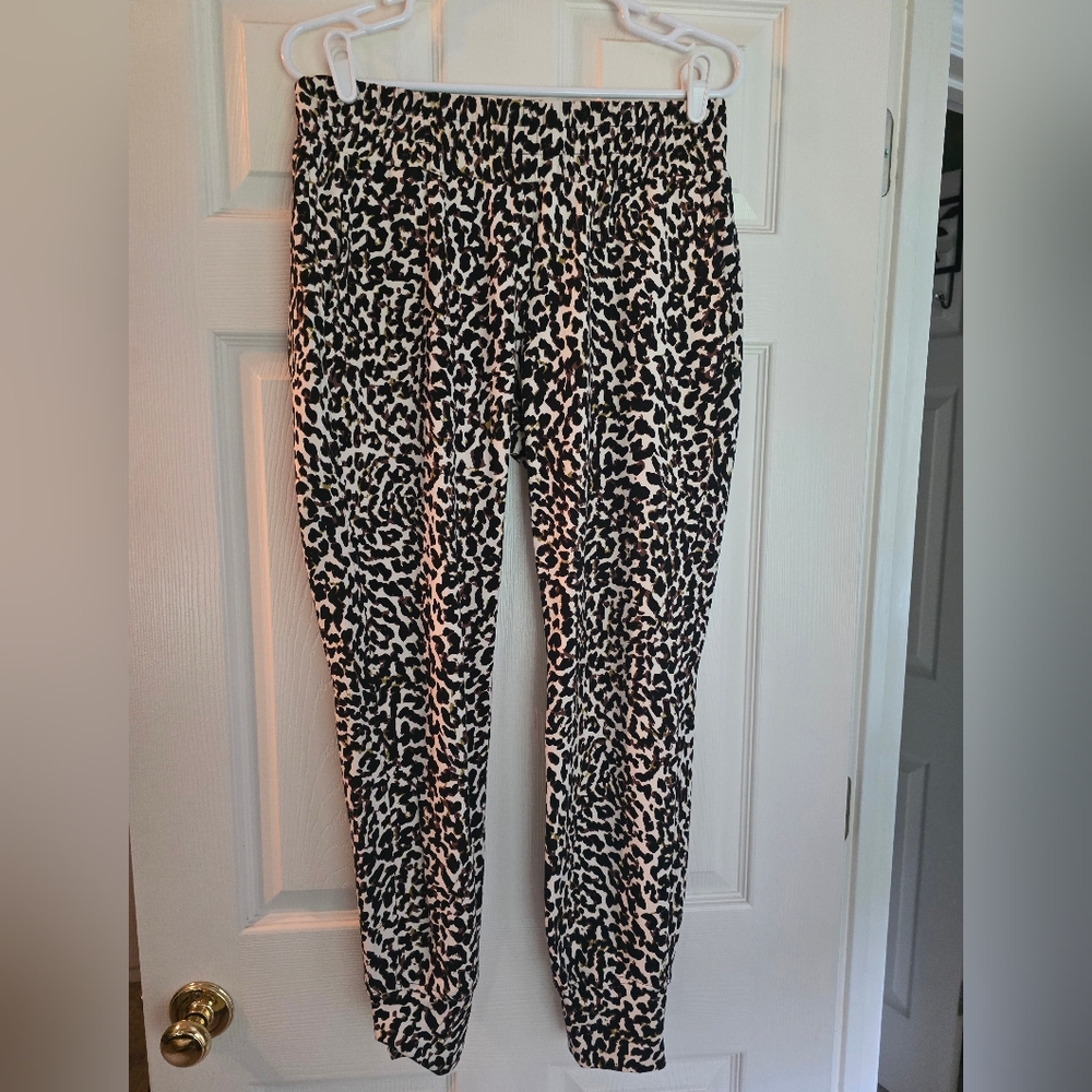 CAbi Leopard Print Women's Joggers, Size S